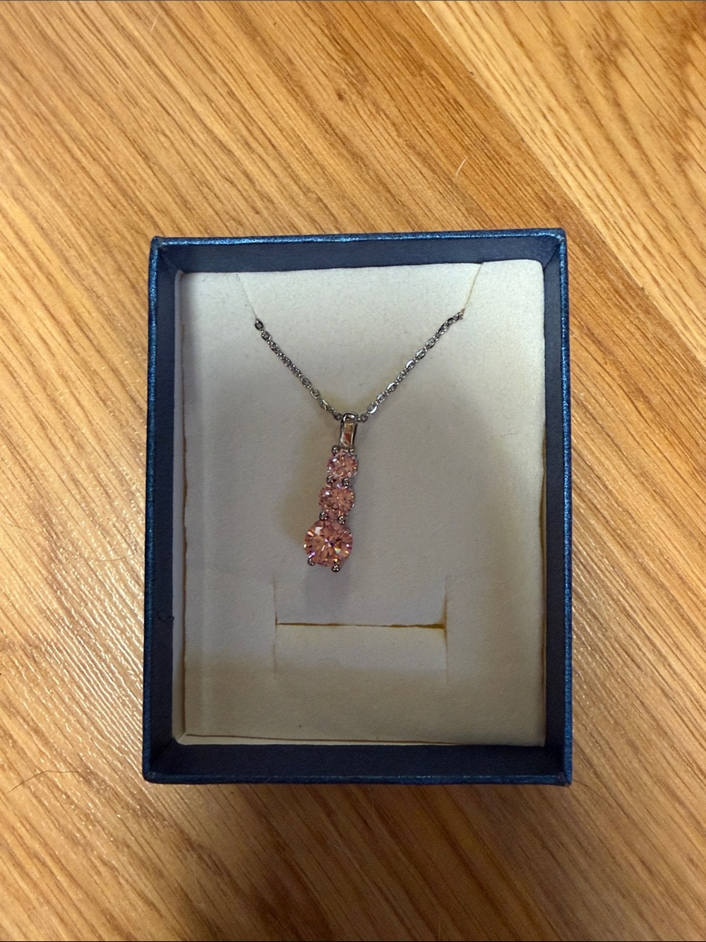 Pink Crystal Drop Pendant Necklace - Women Jewelry